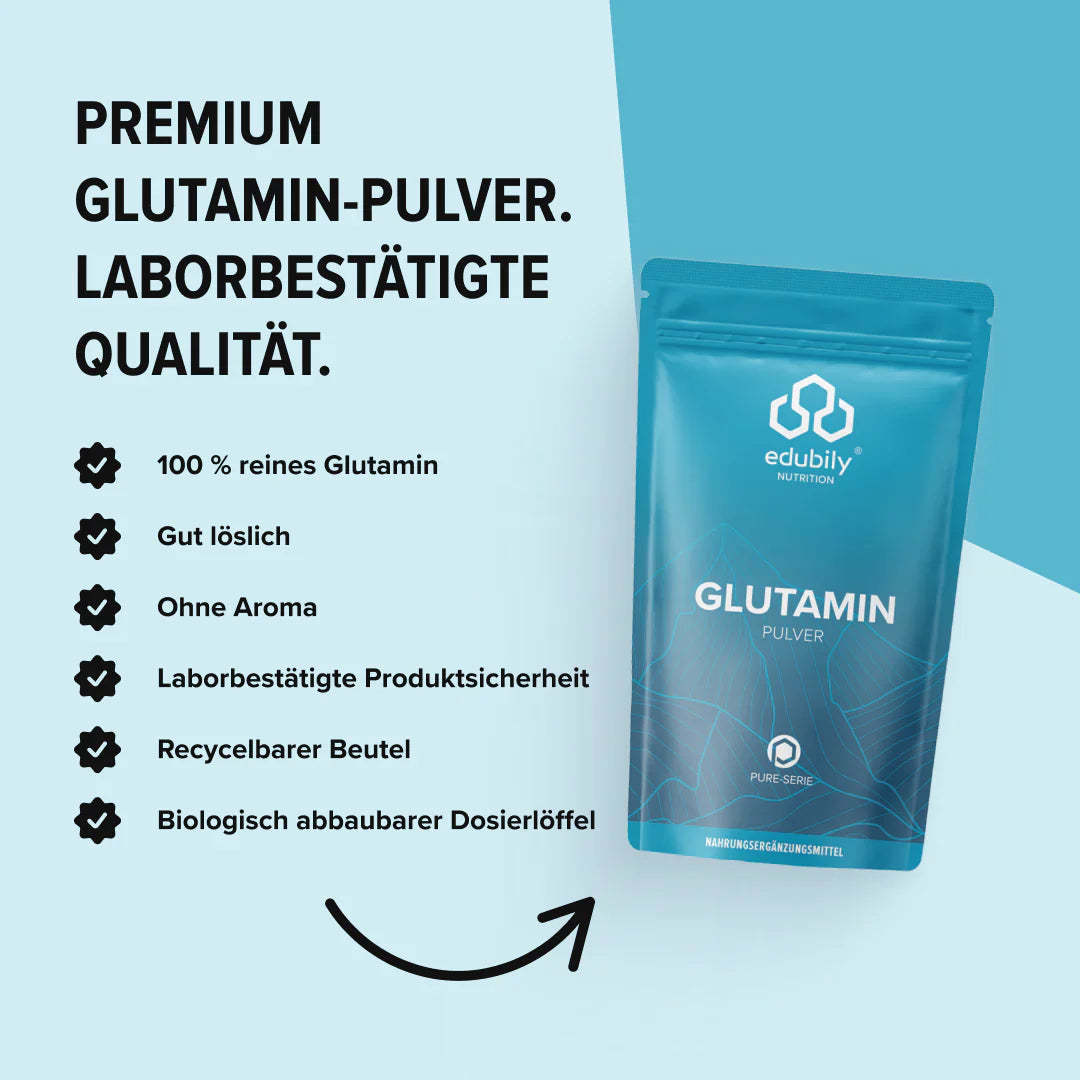 edubily® PURE L-Glutamin Pulver | 500g