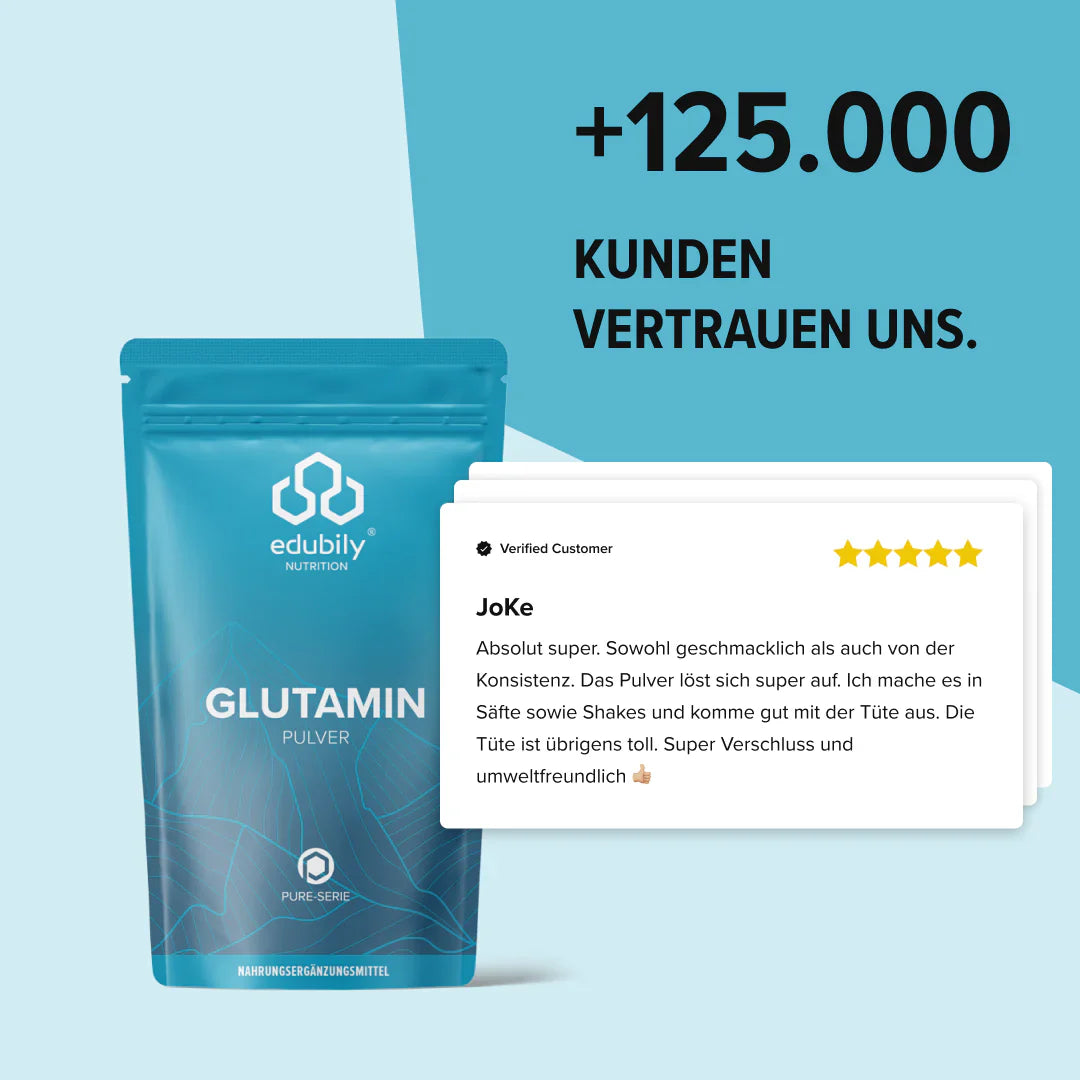 edubily® PURE L-Glutamin Pulver | 500g