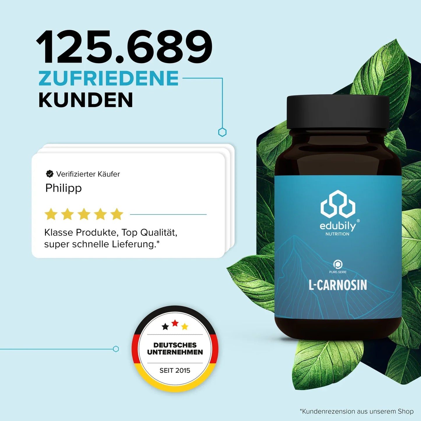 edubily® PURE L-Carnosin Kapseln | 60 Kapseln