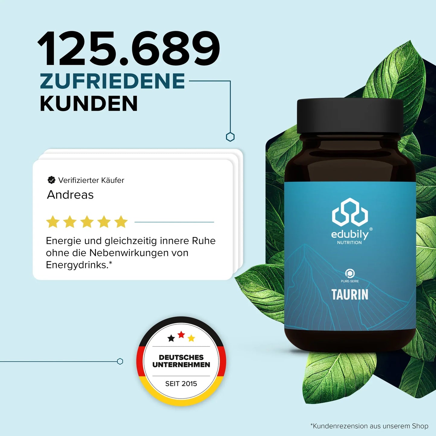 edubily® PURE Taurin Kapseln | 90 Kapseln