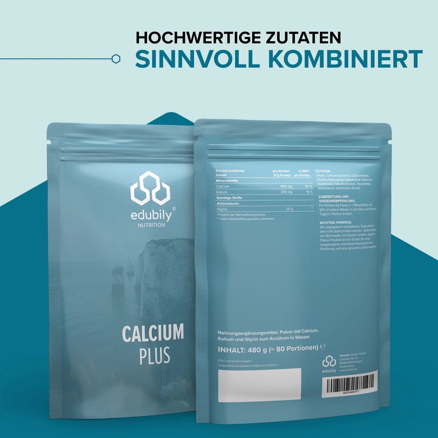 edubily® Calcium Pulver | 480g