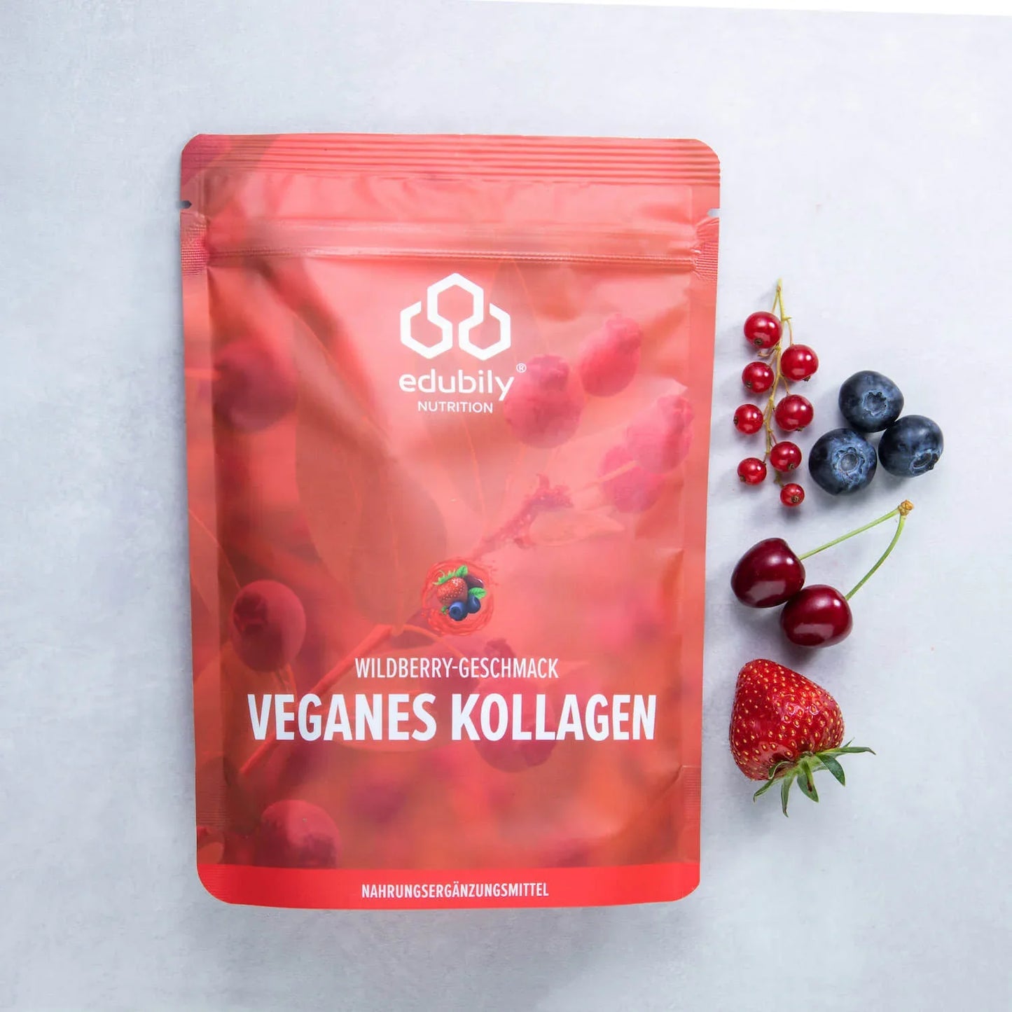 edubily® Veganes Kollagen Pulver (Wildberry) | 450g