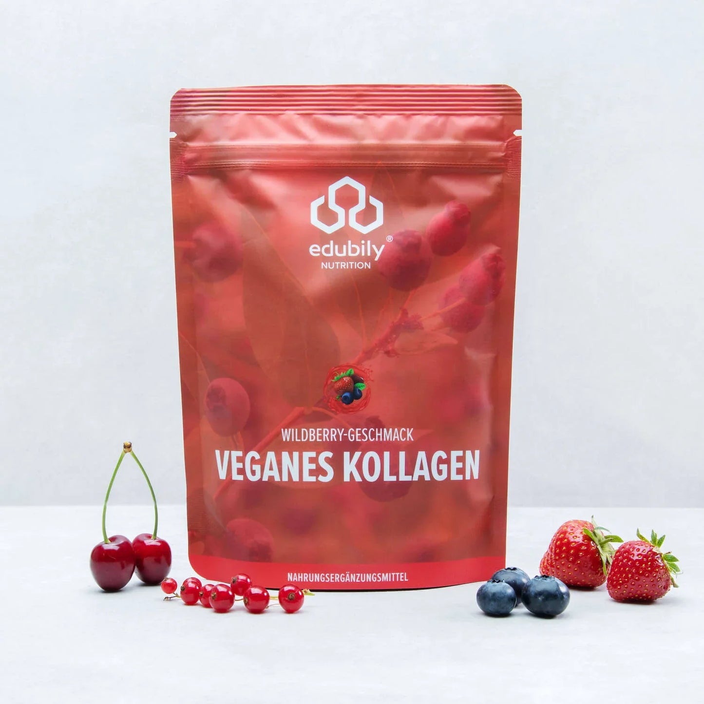 edubily® Veganes Kollagen Pulver (Wildberry) | 450g