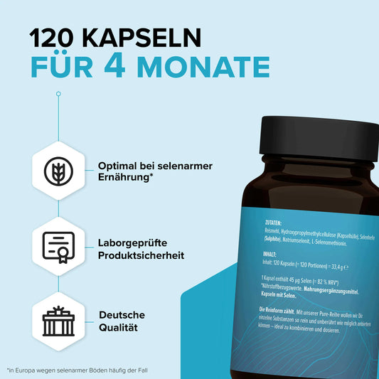 edubily® Pure Selen Kapseln | 120 Kapseln