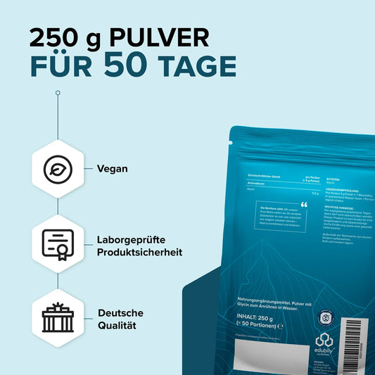 edubily® PURE Glycin-Pulver | 250g