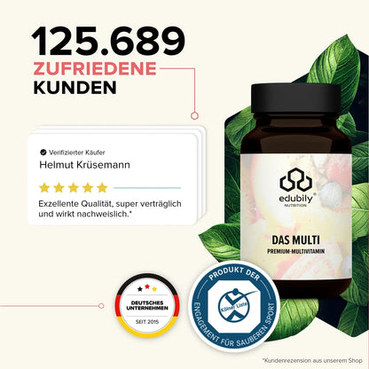edubily® Das Multi – Premium-Multivitamin-Kapseln | 90 Kapseln
