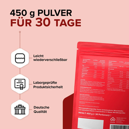edubily® Veganes Kollagen Pulver (Wildberry) | 450g
