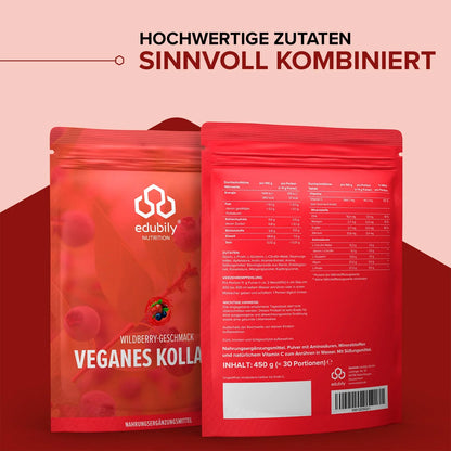 edubily® Veganes Kollagen Pulver (Wildberry) | 450g